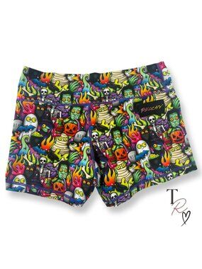 Peachy Athletic NWT Serenity Booty Crossfit Shorts Halloween Print Size Medium